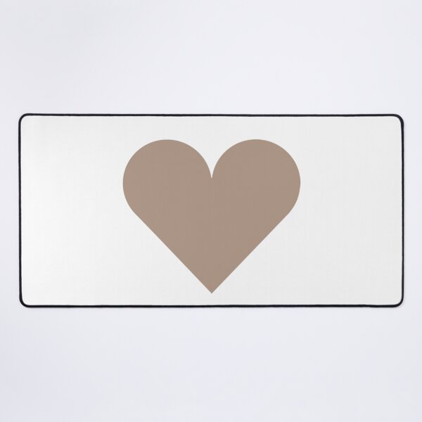 Item preview, Single WARM TAUPE (Brown) LOVE HEART on a WHITE Background designed and sold by RachelMacht.