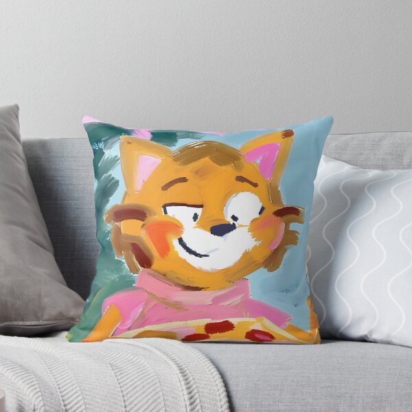 Item preview, Sweet orange cat eats cake designed and sold by Purpleflex.