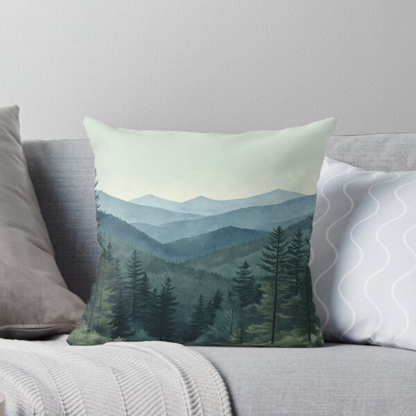 Item preview, Mountain Forest Landscape Art Print designed and sold by amortka.