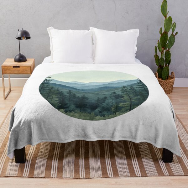 Item preview, Mountain Forest Landscape Art Print designed and sold by amortka.