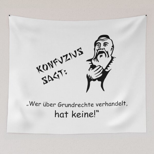 Item preview, Confucius says: Whoever negotiates about fundamental rights designed and sold by ARTmanhART.