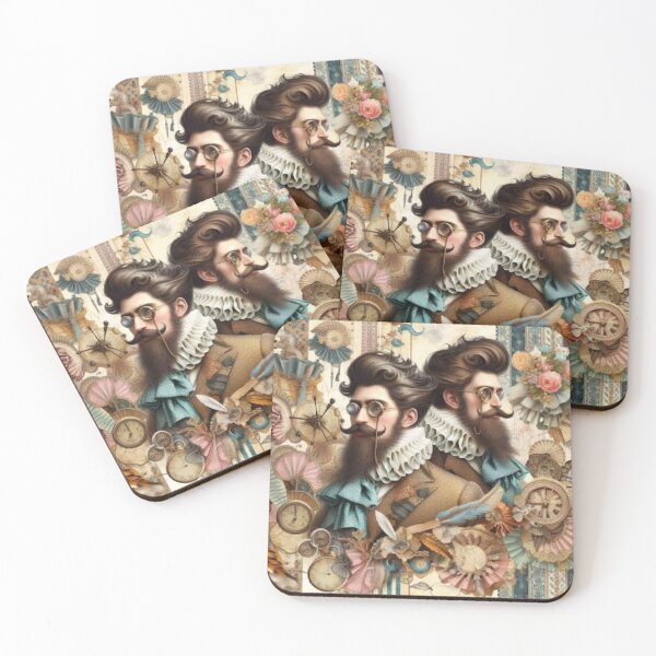 Item preview, Veiled Elegance: A Surreal Collage of Vintage Elements and Figures in an Enigmatic Dance” designed and sold by freackly.