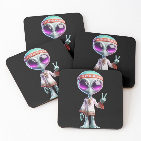 Item preview, Peaceful Hippie Alien designed and sold by foilhat.