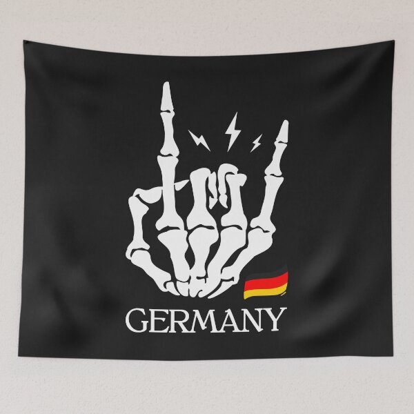 Item preview, Germany Skeleton Hand Rock On designed and sold by CreepyCornerArt.