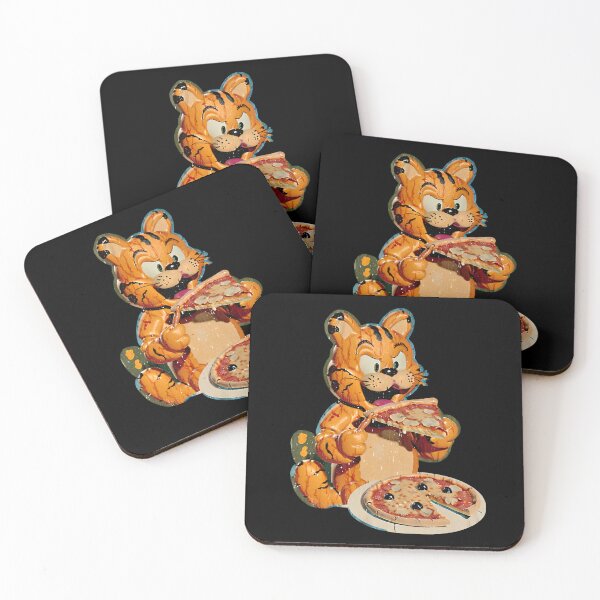 Item preview, The sweet orange cat eats a delicious pizza designed and sold by Purpleflex.