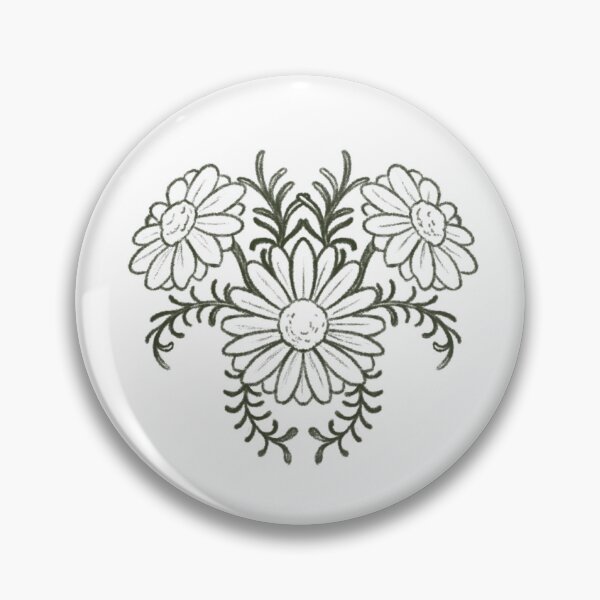 Item preview, Chamomile Illustrated Pencil Emblem Design designed and sold by Carisel.