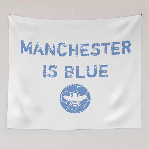 Item preview, Manchester is blue designed and sold by Boldandvivid.