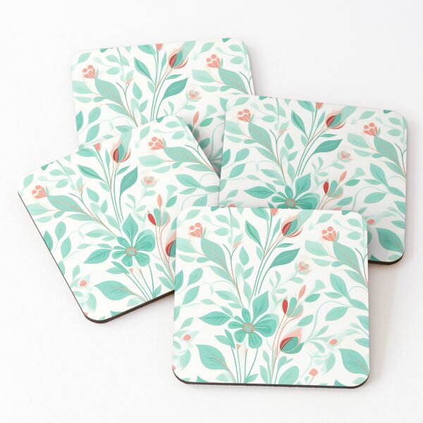 Item preview, Emerald & Mint Botanical Pattern designed and sold by MrKATORSKI.