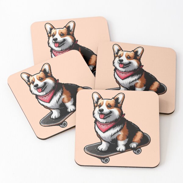 Item preview, Cool Corgi Sitting On Skateboard for Skateboarder Corgi Lover -  designed and sold by PurpleLoveStore.