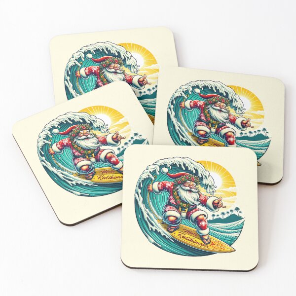 Item preview, Mele Kalikimaka Surfing Santa designed and sold by peaktee.