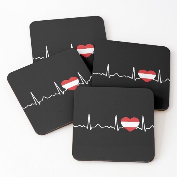 Item preview, Austria - heartbeat, pulse, heart line, ECG designed and sold by Mohja-Design.