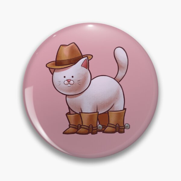 Item preview, White Cowboy Cat designed and sold by minatangerina.