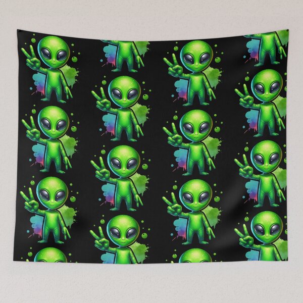 Item preview, Peaceful Baby Green Alien designed and sold by foilhat.