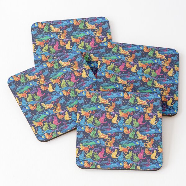 Item preview, Rainbow Cosmic Cats designed and sold by SmallOwlDesign.