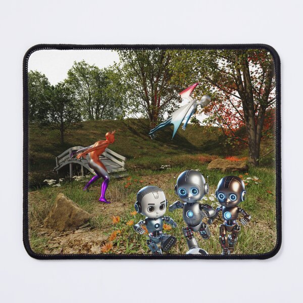 Item preview, 3 little robots playing football designed and sold by HerbertFlenner.