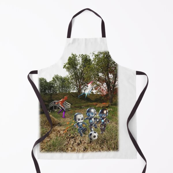 Item preview, 3 little robots playing football designed and sold by HerbertFlenner.
