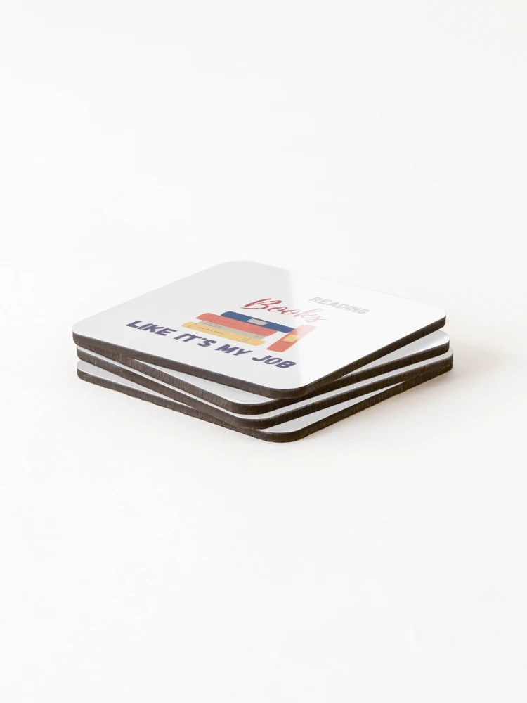 Thumbnail 4 of 5, Coasters (Set of 4), Reading for Work designed and sold by ReeReeDesigns.