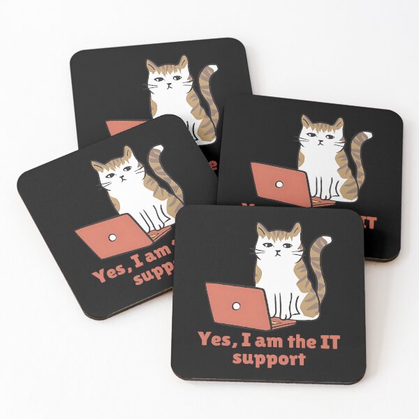 Item preview, Funny IT Support Cat - Tech Humor Design. Gift for IT/tech support professionals. designed and sold by Unitepeople.