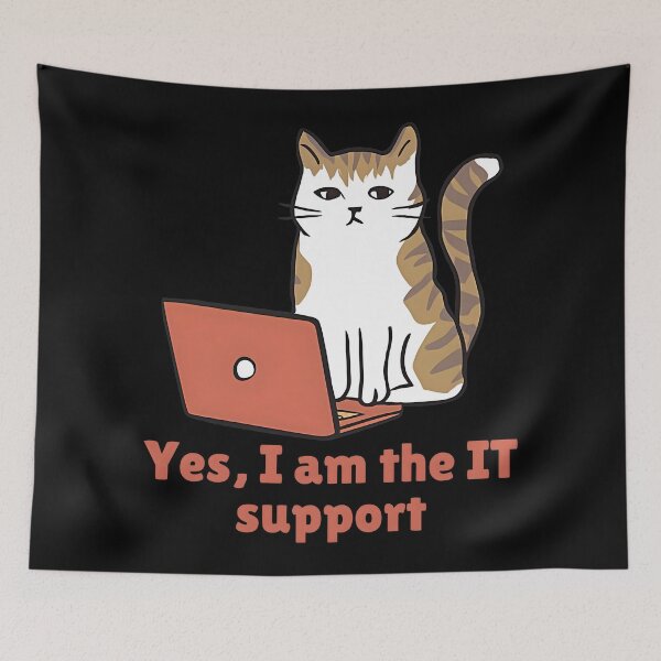 Item preview, Funny IT Support Cat - Tech Humor Design. Gift for IT/tech support professionals. designed and sold by Unitepeople.