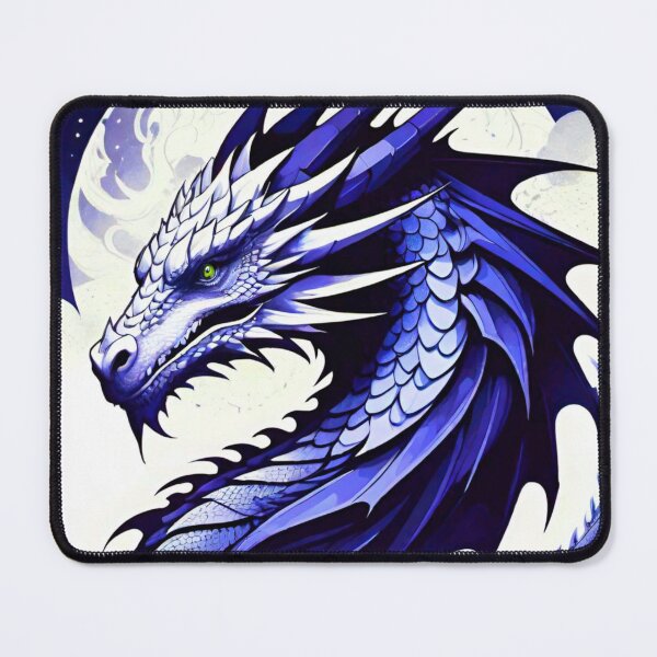 Item preview, Celestial Soar: Blue and White Dragon in Moonlight designed and sold by GrizzlyCollective.