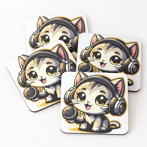 Item preview, Cute cat with headphones designed and sold by SekoOne.