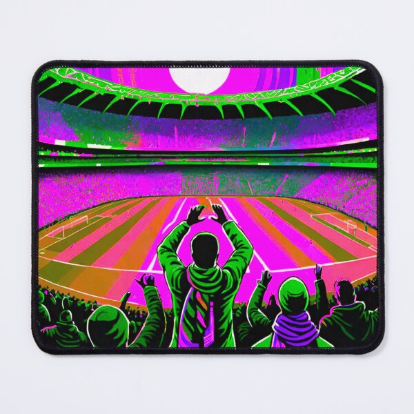 Item preview, Vibrant Stadium: Colorful Soccer Fans designed and sold by GrizzlyCollective.