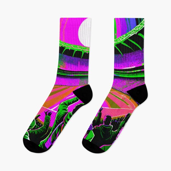 Item preview, Vibrant Stadium: Colorful Soccer Fans designed and sold by GrizzlyCollective.