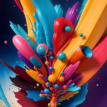 Artwork thumbnail, Exploding Colors by connie campbell