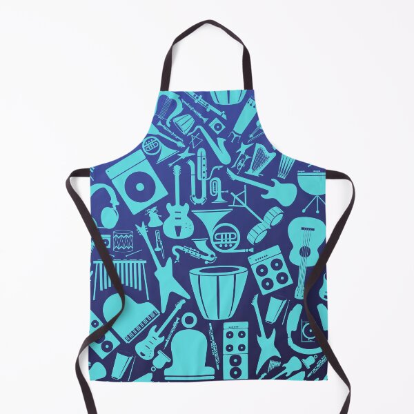 Item preview, Light Blue On Dark Blue Gradient Instrument Collage designed and sold by BrightrDayMusicArt.