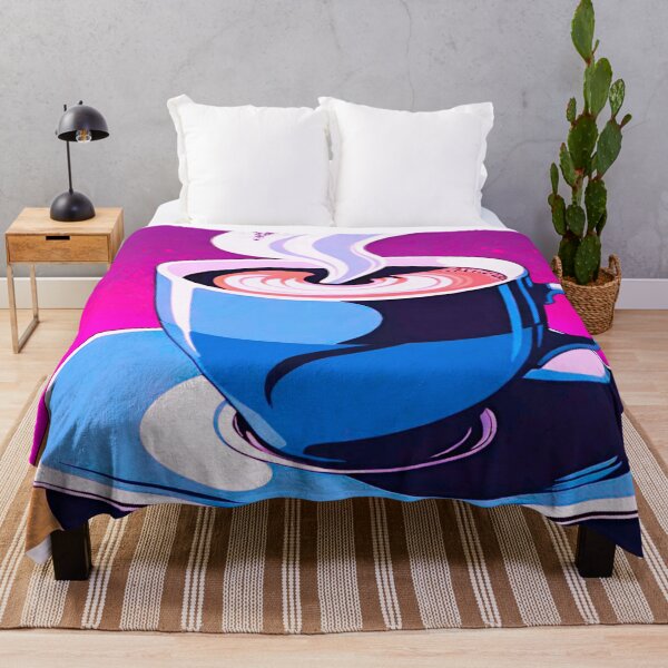 Item preview, Vivid Brew: Purple and Orange Steaming Coffee designed and sold by GrizzlyCollective.