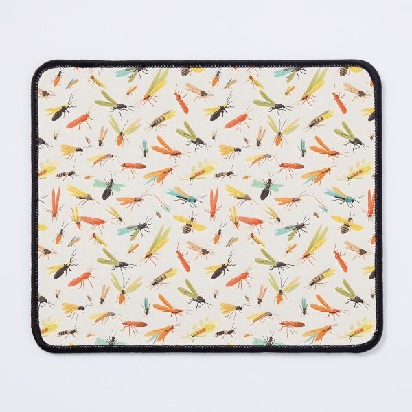 Item preview, Colorful Insect Pattern on Cream Background designed and sold by VoyteksDesigns.