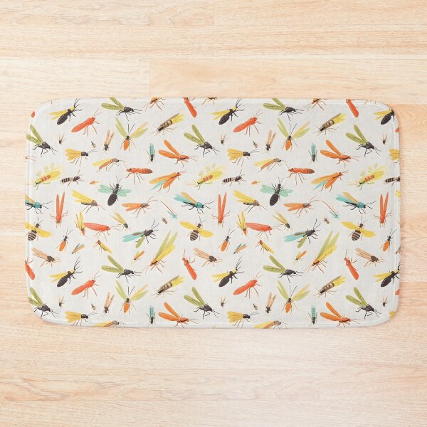 Item preview, Colorful Insect Pattern on Cream Background designed and sold by VoyteksDesigns.