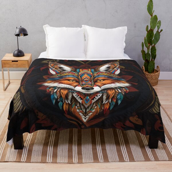 Item preview, Indian Tribal Colorful Fox designed and sold by twisted-dot.