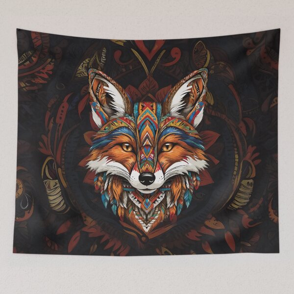 Item preview, Indian Tribal Colorful Fox designed and sold by twisted-dot.