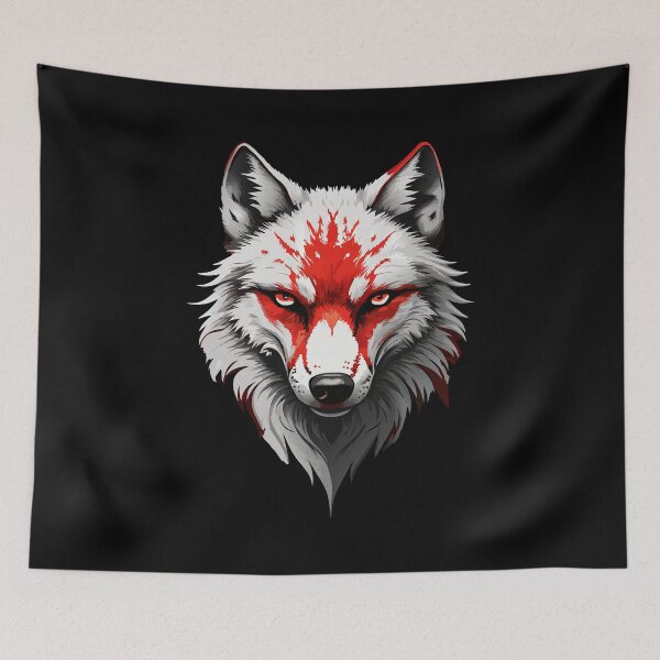Item preview, A wolf with a bloody face - cool wolf design. designed and sold by ReneMM.