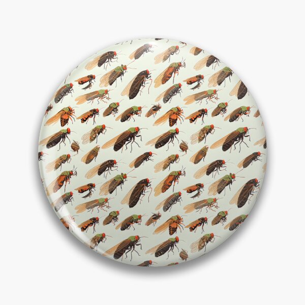 Item preview, Retro Insect Pattern with Green and Red Accents designed and sold by VoyteksDesigns.