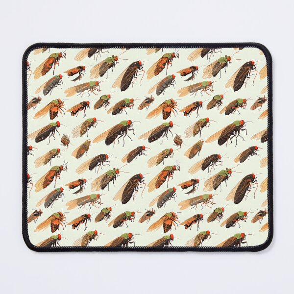 Item preview, Retro Insect Pattern with Green and Red Accents designed and sold by VoyteksDesigns.