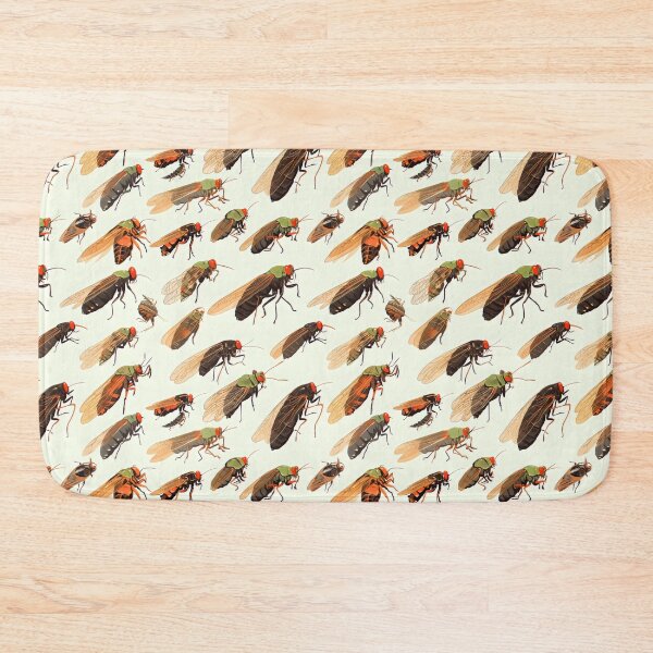 Item preview, Retro Insect Pattern with Green and Red Accents designed and sold by VoyteksDesigns.