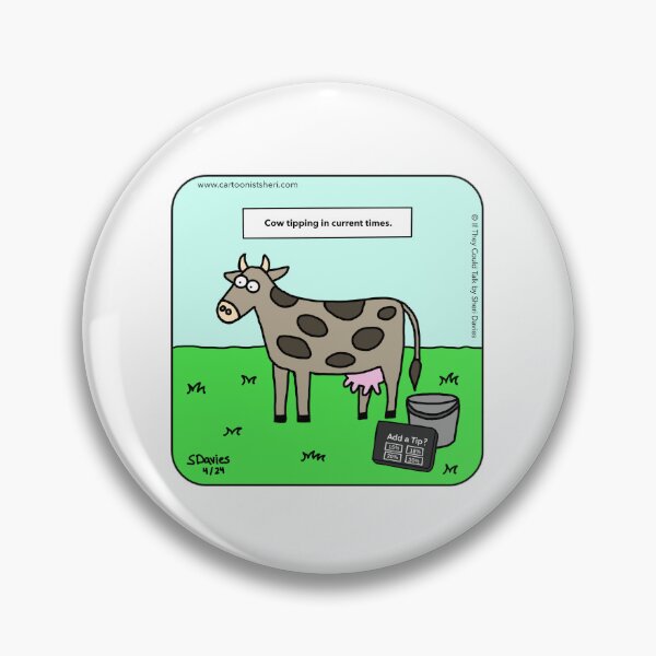 Item preview, Cow Tipping Cartoon designed and sold by CartoonistSheri.