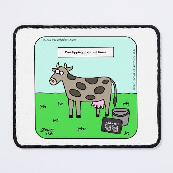 Item preview, Cow Tipping Cartoon designed and sold by CartoonistSheri.