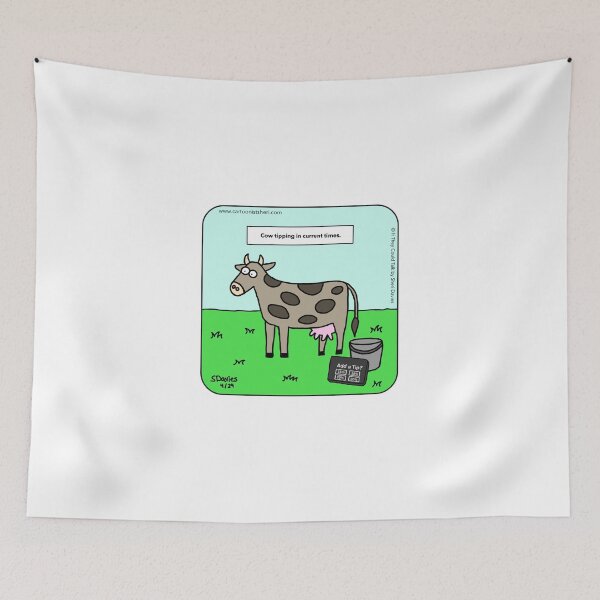 Item preview, Cow Tipping Cartoon designed and sold by CartoonistSheri.