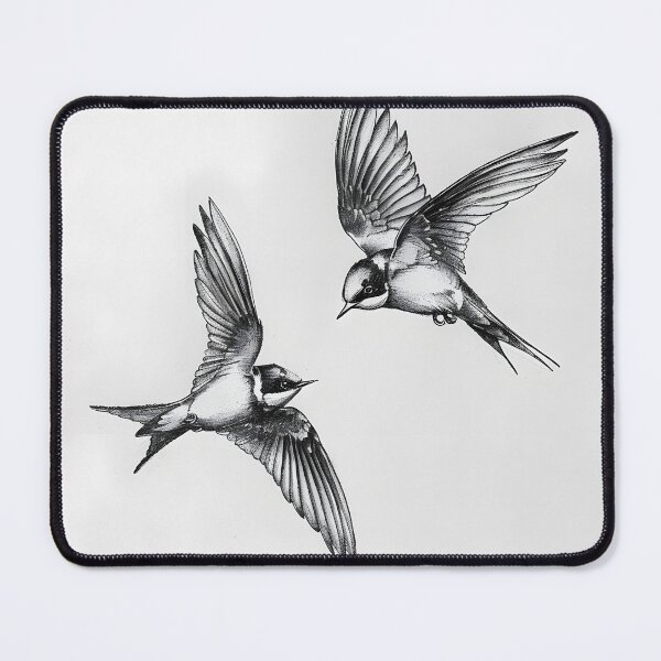 Item preview, Black and White Bird Pencil Drawing designed and sold by Pencil-Art.