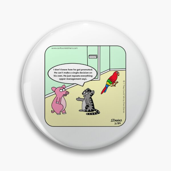 Item preview, Parrot Manager Cartoon designed and sold by CartoonistSheri.