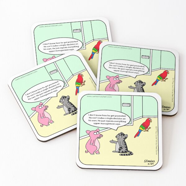 Item preview, Parrot Manager Cartoon designed and sold by CartoonistSheri.
