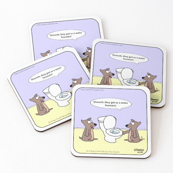 Item preview, Dog Water Fountain Cartoon designed and sold by CartoonistSheri.