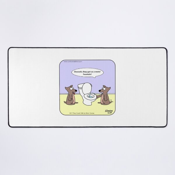 Item preview, Dog Water Fountain Cartoon designed and sold by CartoonistSheri.