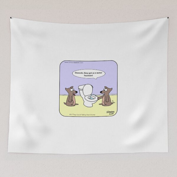 Item preview, Dog Water Fountain Cartoon designed and sold by CartoonistSheri.
