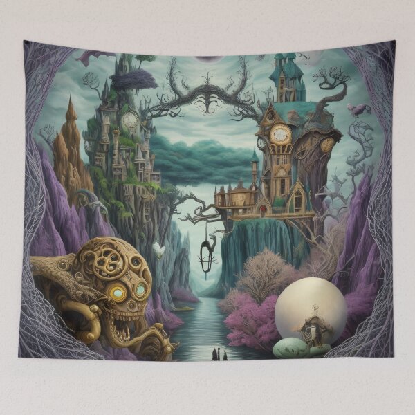 Item preview, Ticking Time Surreal Fantasy Illustration designed and sold by MadnessEnvelope.