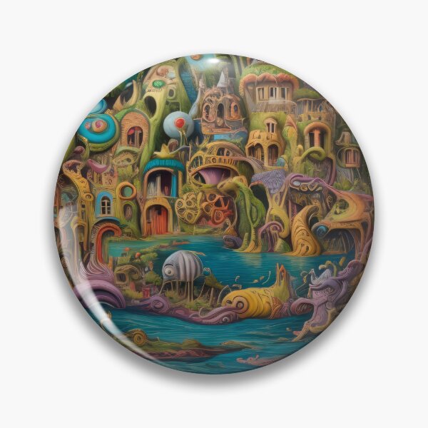 Item preview, Twisted Town Oceanic Lowbrow Pop Surrealism designed and sold by MadnessEnvelope.