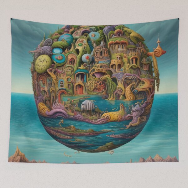 Item preview, Twisted Town Oceanic Lowbrow Pop Surrealism designed and sold by MadnessEnvelope.